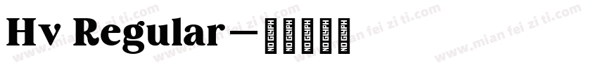 Hv Regular字体转换